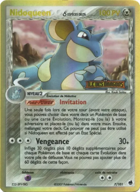 Carte Pokémon Nidoqueen δ 007/101, extension EX Île des Dragons