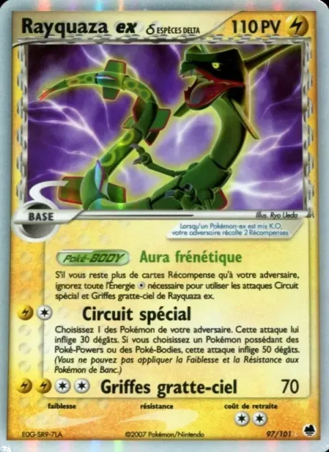 Carte Pokémon Rayquaza ex δ 097/101, extension EX Île des Dragons