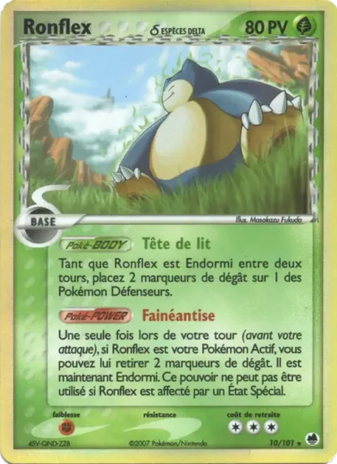 Carte Pokémon Ronflex δ 010/101, extension EX Île des Dragons