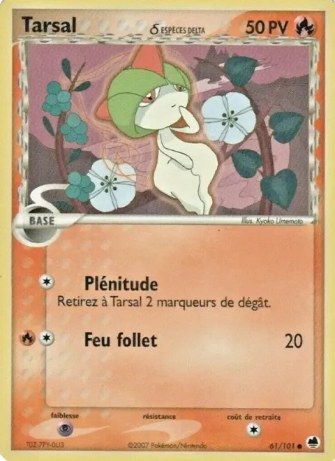 Carte Pokémon Tarsal δ 061/101, extension EX Île des Dragons