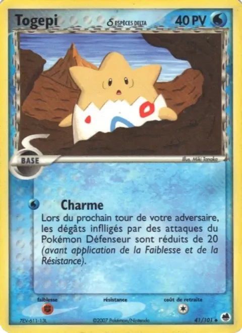 Carte Pokémon Togepi δ 041/101, extension EX Île des Dragons