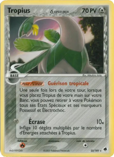 Carte Pokémon Tropius δ 023/101, extension EX Île des Dragons