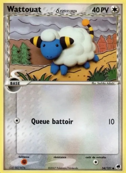 Carte Pokémon Wattouat δ 054/101, extension EX Île des Dragons