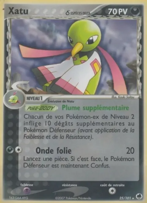 Carte Pokémon Xatu δ 025/101, extension EX Île des Dragons