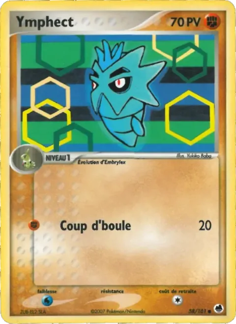 Carte Pokémon Ymphect 058/101, extension EX Île des Dragons