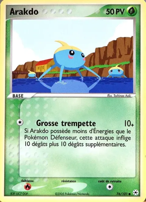 Carte Pokémon Arakdo 076/101, extension EX Légendes Oubliées