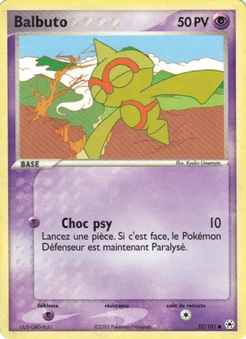 Carte Pokémon Balbuto 052/101, extension EX Légendes Oubliées