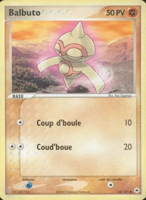 Carte Pokémon Balbuto 053/101, extension EX Légendes Oubliées