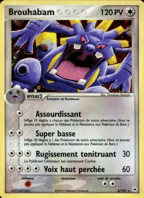 Carte Pokémon Brouhabam 006/101, extension EX Légendes Oubliées