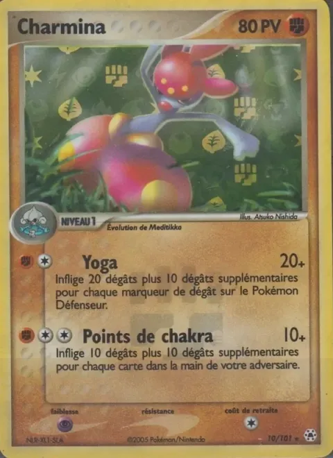 Carte Pokémon Charmina 010/101, extension EX Légendes Oubliées