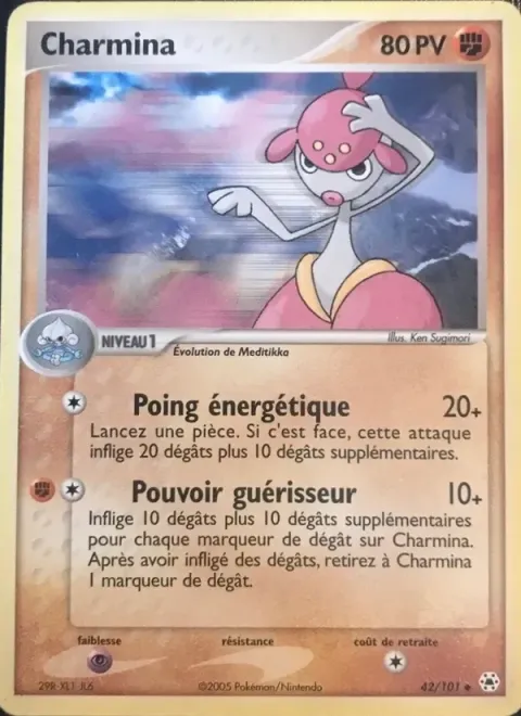 Carte Pokémon Charmina 042/101, extension EX Légendes Oubliées