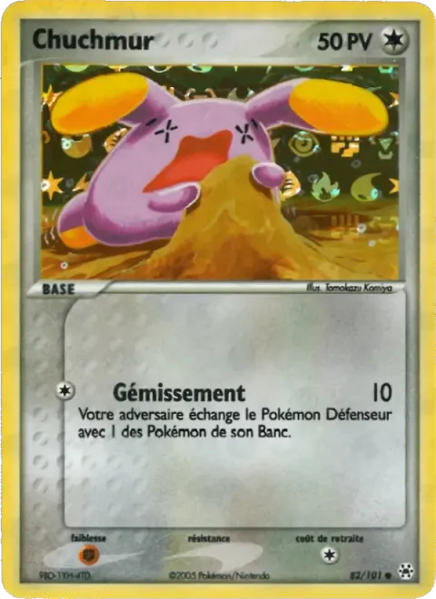 Carte Pokémon Chuchmur 082/101, extension EX Légendes Oubliées