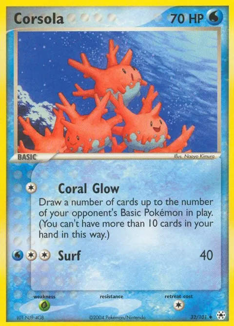 Carte Pokémon Corayon 032/101, extension EX Légendes Oubliées