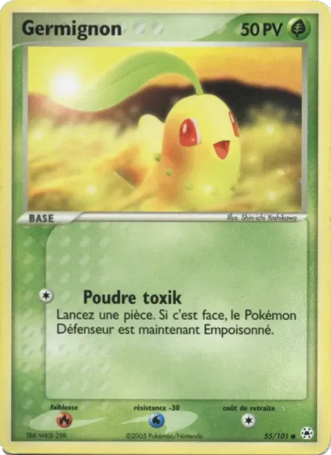 Carte Pokémon Germignon 055/101, extension EX Légendes Oubliées
