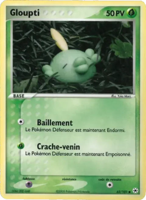 Carte Pokémon Gloupti 062/101, extension EX Légendes Oubliées