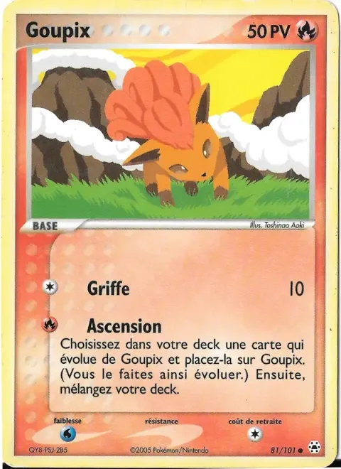 Carte Pokémon Goupix 081/101, extension EX Légendes Oubliées