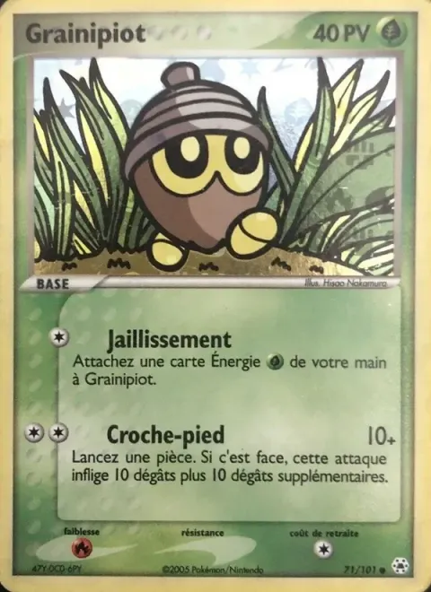 Carte Pokémon Grainipiot 071/101, extension EX Légendes Oubliées