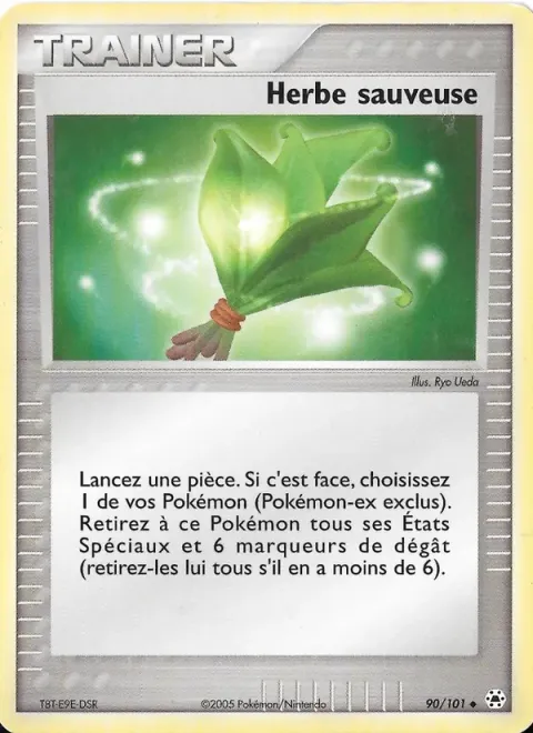 Carte Pokémon Herbe sauveuse 090/101, extension EX Légendes Oubliées