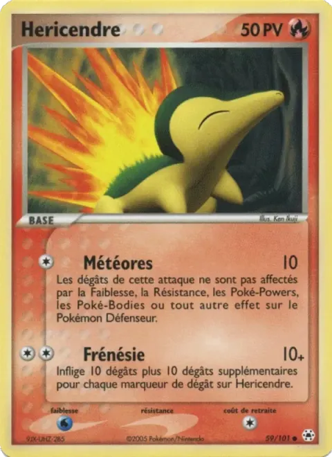 Carte Pokémon Héricendre 059/101, extension EX Légendes Oubliées
