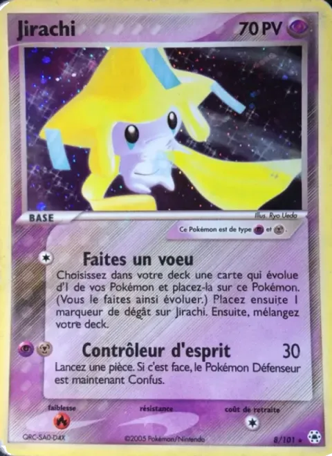 Carte Pokémon Jirachi 008/101, extension EX Légendes Oubliées