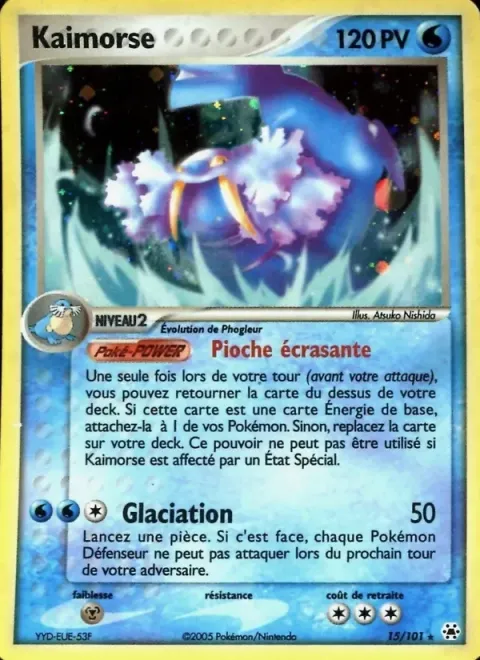 Carte Pokémon Kaimorse 015/101, extension EX Légendes Oubliées