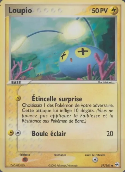 Carte Pokémon Loupio 057/101, extension EX Légendes Oubliées