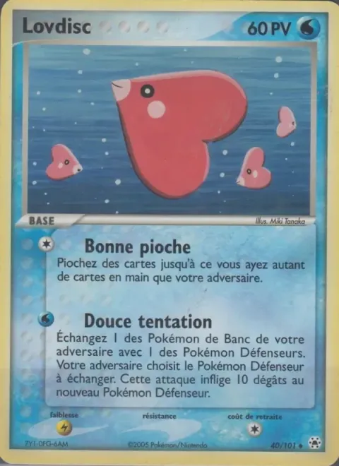 Carte Pokémon Lovdisc 040/101, extension EX Légendes Oubliées