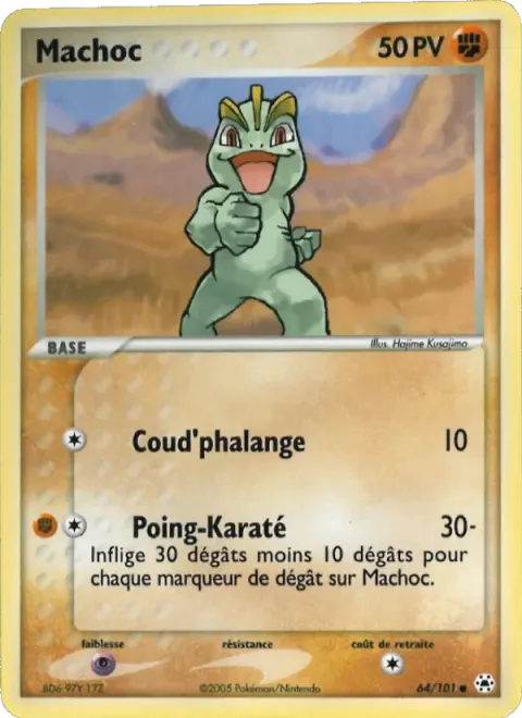 Carte Pokémon Machoc 064/101, extension EX Légendes Oubliées