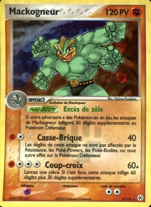 Carte Pokémon Mackogneur 009/101, extension EX Légendes Oubliées