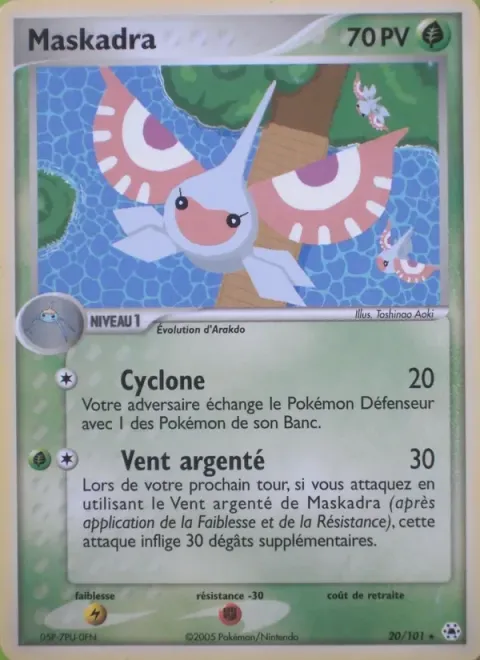 Carte Pokémon Maskadra 020/101, extension EX Légendes Oubliées