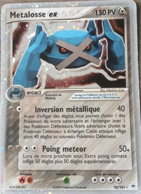 Carte Pokémon Metalosse ex 095/101, extension EX Légendes Oubliées