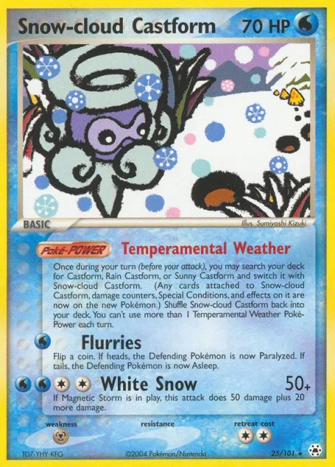 Carte Pokémon Morpheo Neige 025/101, extension EX Légendes Oubliées