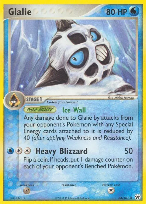 Carte Pokémon Oniglali 034/101, extension EX Légendes Oubliées