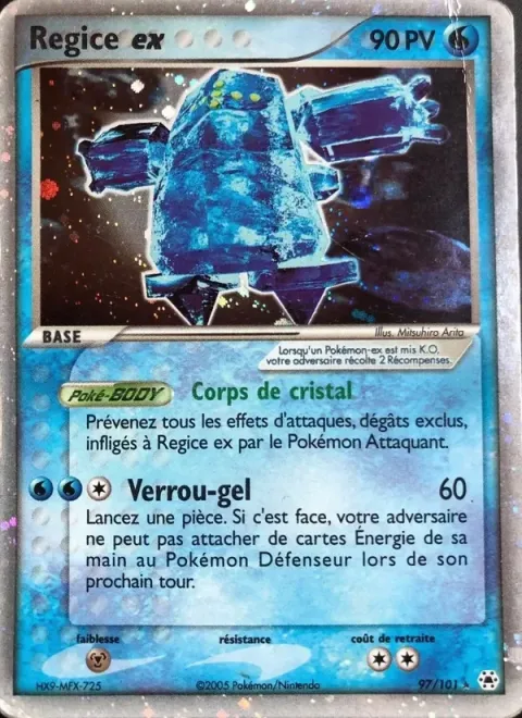 Carte Pokémon Regice ex 097/101, extension EX Légendes Oubliées