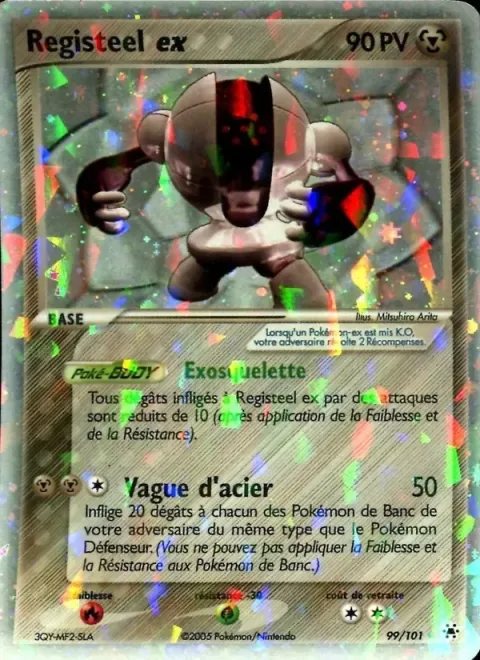 Carte Pokémon Registeel ex 099/101, extension EX Légendes Oubliées