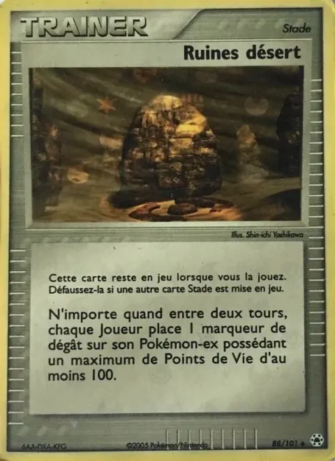 Carte Pokémon Ruines désert 088/101, extension EX Légendes Oubliées
