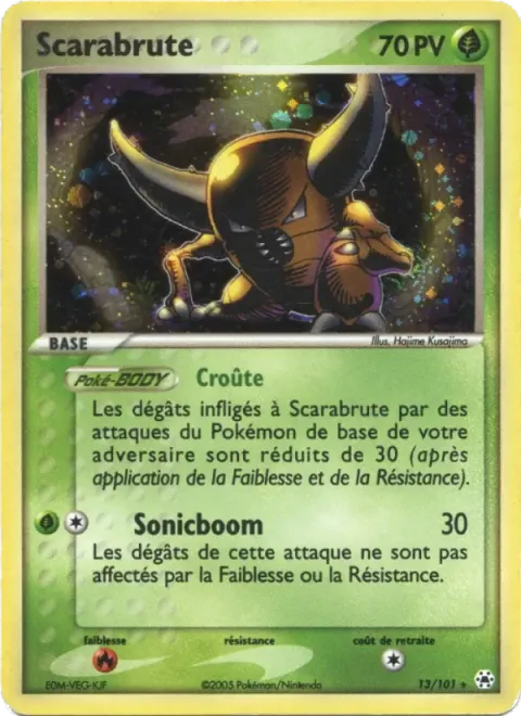 Carte Pokémon Scarabrute 013/101, extension EX Légendes Oubliées