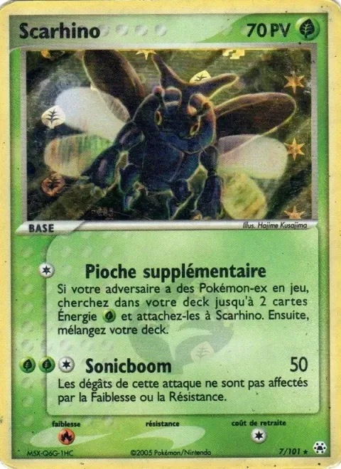 Carte Pokémon Scarhino 007/101, extension EX Légendes Oubliées