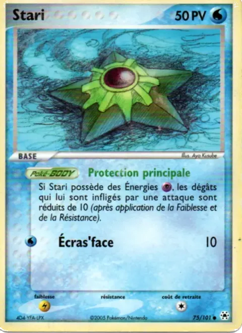Carte Pokémon Stari 075/101, extension EX Légendes Oubliées