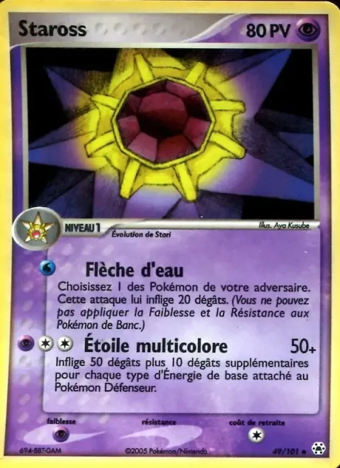 Carte Pokémon Staross 049/101, extension EX Légendes Oubliées