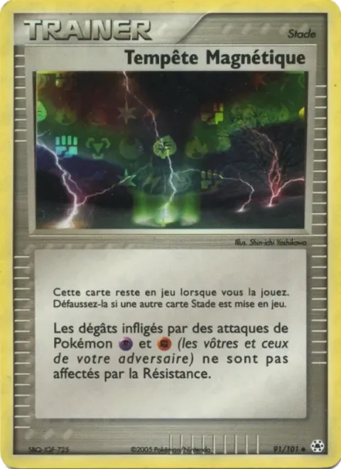 Carte Pokémon Tempête Magnétique 091/101, extension EX Légendes Oubliées