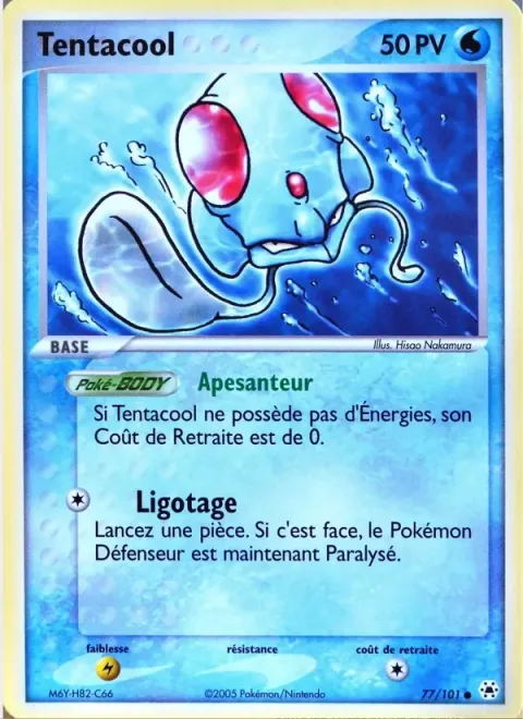 Carte Pokémon Tentacool 077/101, extension EX Légendes Oubliées