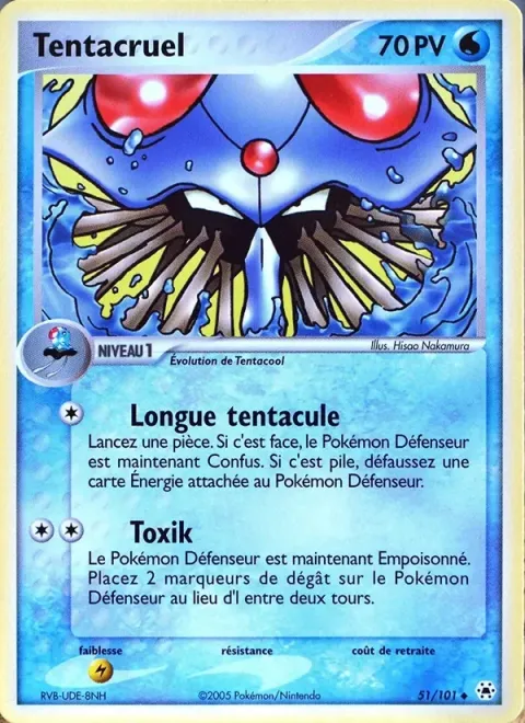 Carte Pokémon Tentacruel 051/101, extension EX Légendes Oubliées