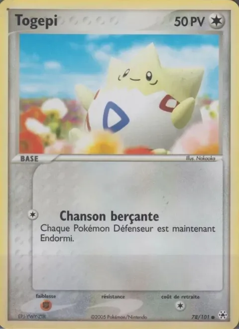 Carte Pokémon Togepi 078/101, extension EX Légendes Oubliées