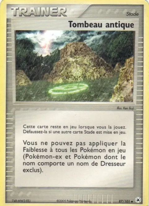 Carte Pokémon Tombeau antique 087/101, extension EX Légendes Oubliées