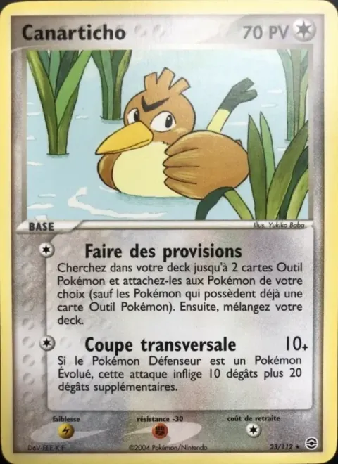 Carte Pokémon Canarticho 023/112, extension EX Rouge Feu & Vert Feuille