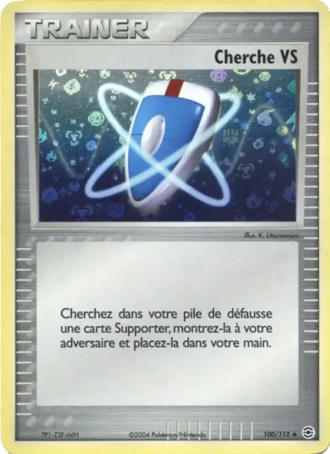 Carte Pokémon Cherche VS 100/112, extension EX Rouge Feu & Vert Feuille