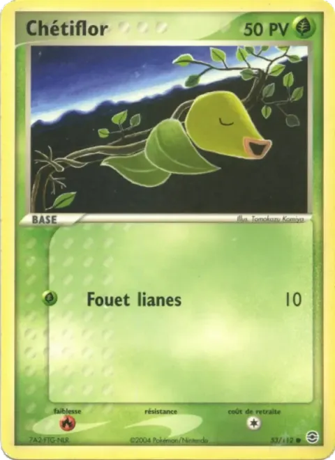 Carte Pokémon Chétiflor 053/112, extension EX Rouge Feu & Vert Feuille
