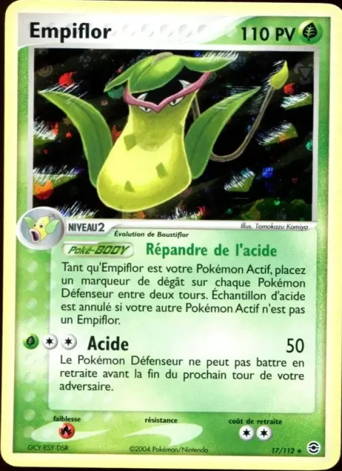 Carte Pokémon Empiflor 017/112, extension EX Rouge Feu & Vert Feuille