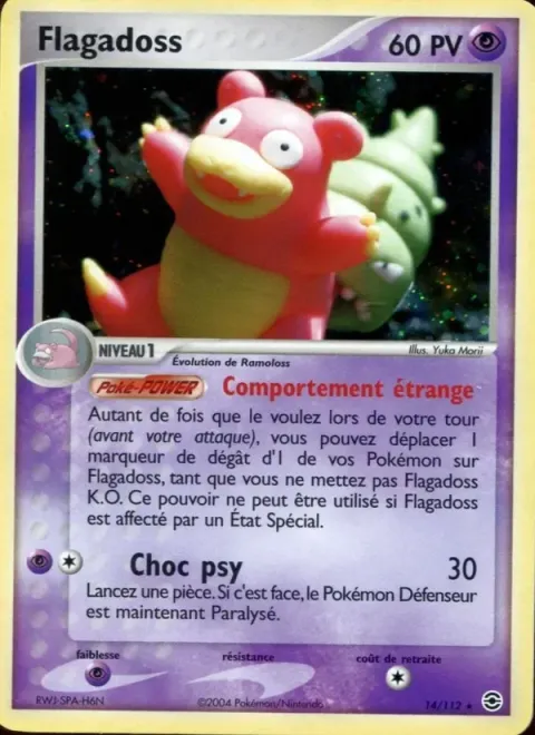 Carte Pokémon Flagadoss 014/112, extension EX Rouge Feu & Vert Feuille